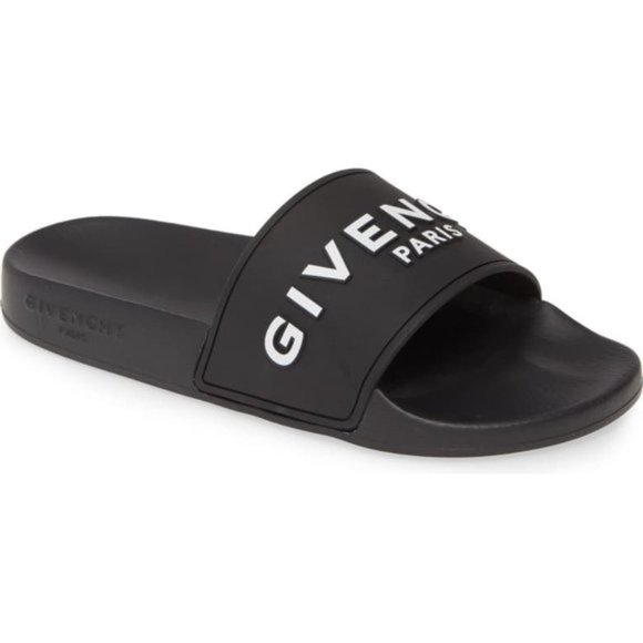 Givenchy Shoes - *FINAL SALE* Givenchy Women's Black Logo Pool Slides